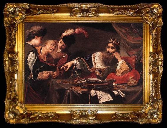 framed  VIGNON, Claude Croesus Receiving Tribute from a Lydian Peasant  et, ta009-2